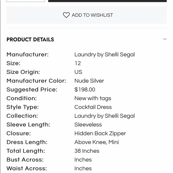 Laundry by Shelli Segal rose gold NWT sz 8 - Picture 7 of 13